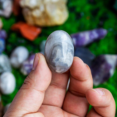 White Crazy Lace Agate Tumbled Stone