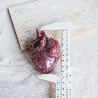 Red Strawberry Quartz Human Heart