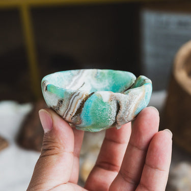 Blue Aragonite Bowl