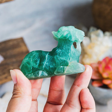 Green Fluorite Goat