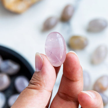 Blue Rose Quartz Tumbled  Stone