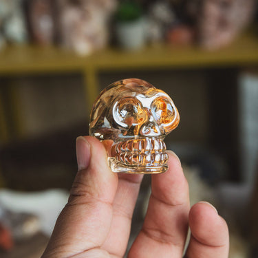 2" Aura Glass Skull