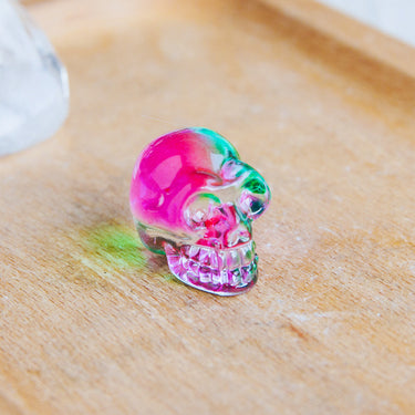 1" Aura Glass Mini Skull