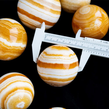 Orange calcite Sphere