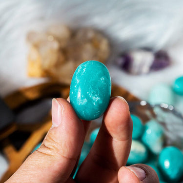 Blue Sky Opal Tumbled Stone