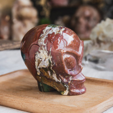 Ocean Jasper Alien Skull