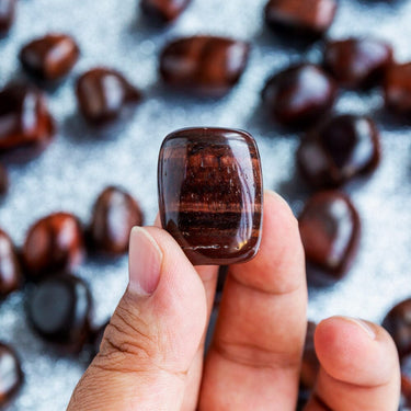 Red Tigers eye Tumbled Stone