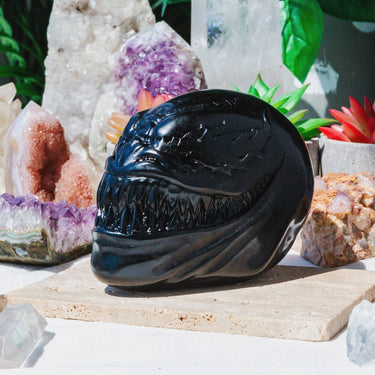 Black Obsidian Venom Skull