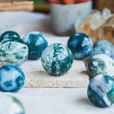 Moss Agate Ball