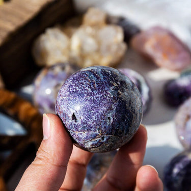 Purple Sphalerite Sphere