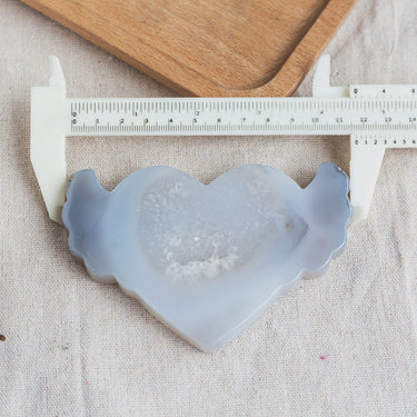 Geode Agate Heart With Wing