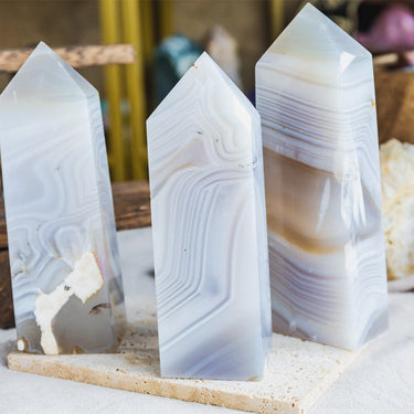 Banded Agate Obelisk Tower