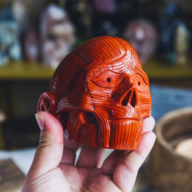 Red Jasper Skull