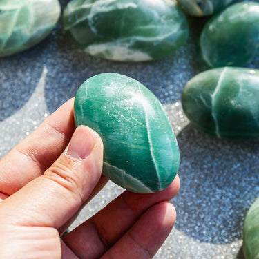 Green Moonstone Palm Stone