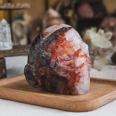 3.5" Fire Quartz Muscle Skull