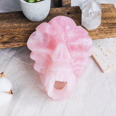 Rose Quartz Musk Skull