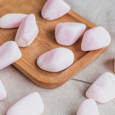 Pink Aragonite Palm Stone