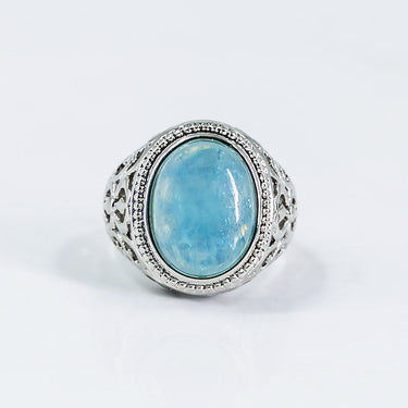 Round Aquamarine Ring