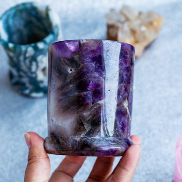 Crystal brush pot