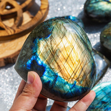 Labradorite Heart