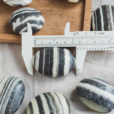 Zebra Calcite Palm Stone