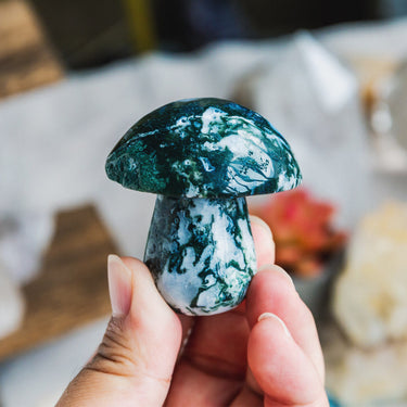 Moss Agate Mushroom