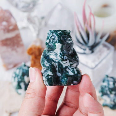 2.5" Moss Agate Bear