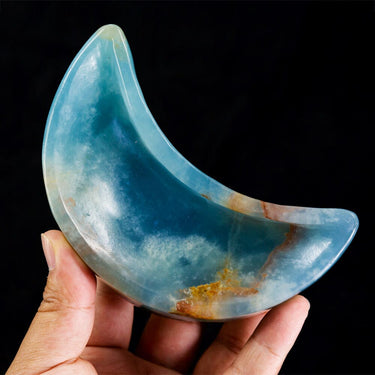 Blue Onyx Moon Bowl