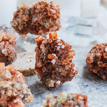 Orange Aragonite Cluster