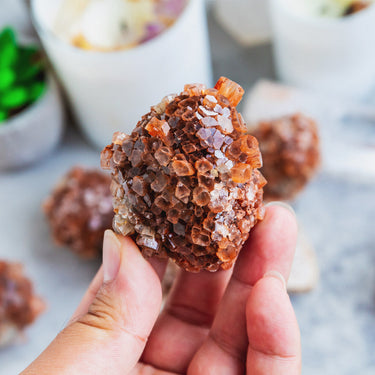 Orange Aragonite Cluster