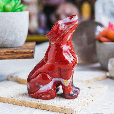 Red Jasper Wolf