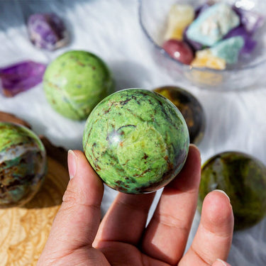 Green opal sphere