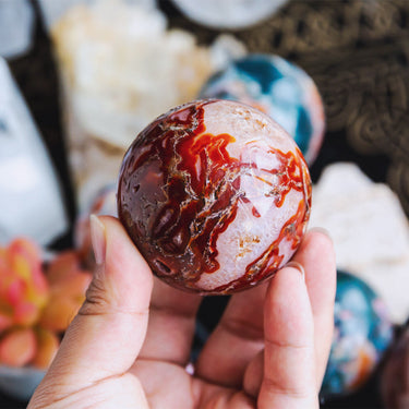 Red Moss Agate Sphere