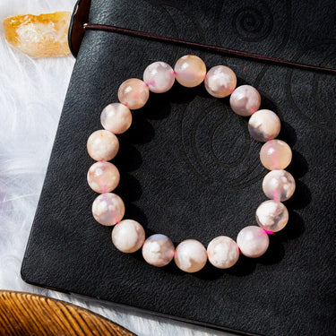 Flower agate bracelet