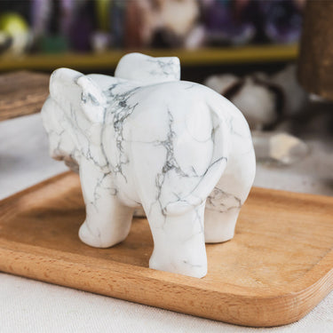 Howlite Elephant