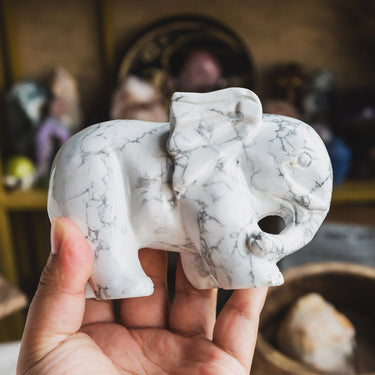 Howlite Elephant