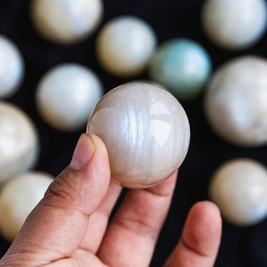 White Moonstone Sphere