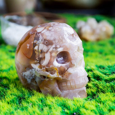 Flower Agate Skull