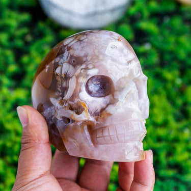 Flower Agate Skull