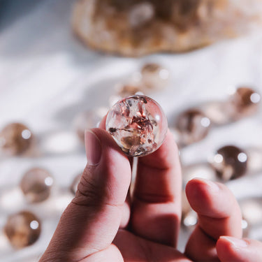 Smoky Quartz With Rainbow Ball