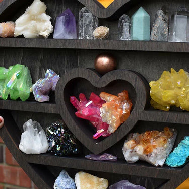 Heart-Shaped Heart within Heart Crystal Shelf