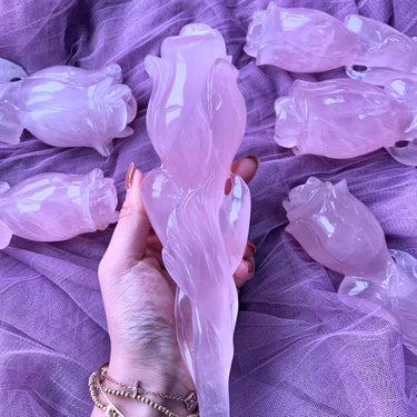 Rose quartz magic wand