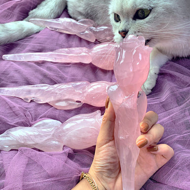 Rose quartz magic wand