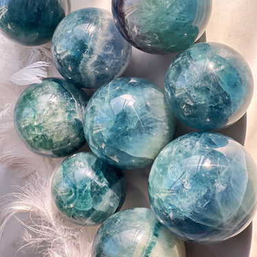 Green Blue Fluorite Sphere