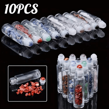 10pcs Clear Glass Roller Bottles