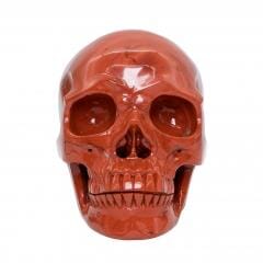 Red jasper hollow out skull