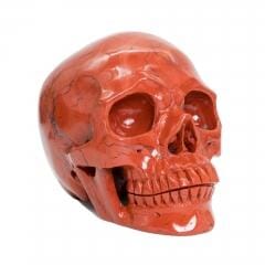 Red jasper hollow out skull