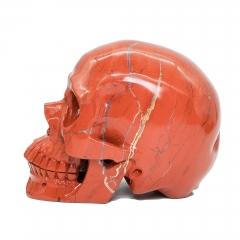 Red jasper hollow out skull