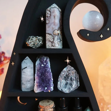 Witch Hat Wooden Crystal Shelf