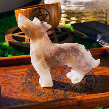 Flower agate wolf